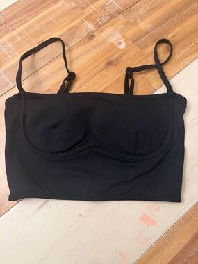 ALO Yoga Black Bandeau Bralette with Adjustable Straps